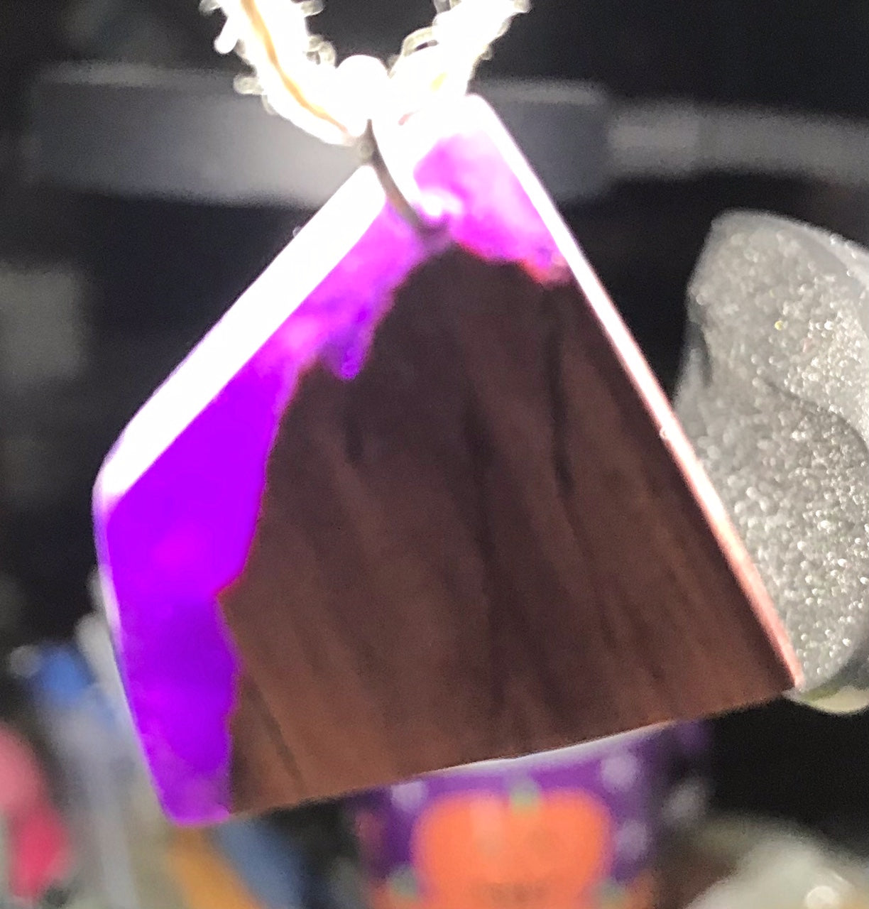 Resin & wood pendants