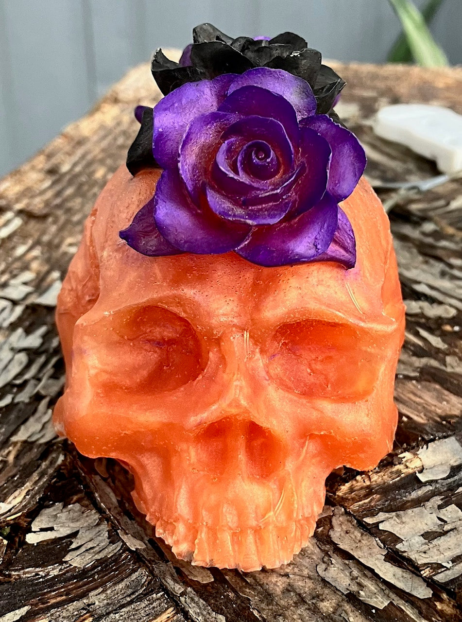 Resin SKULL with fairy lights