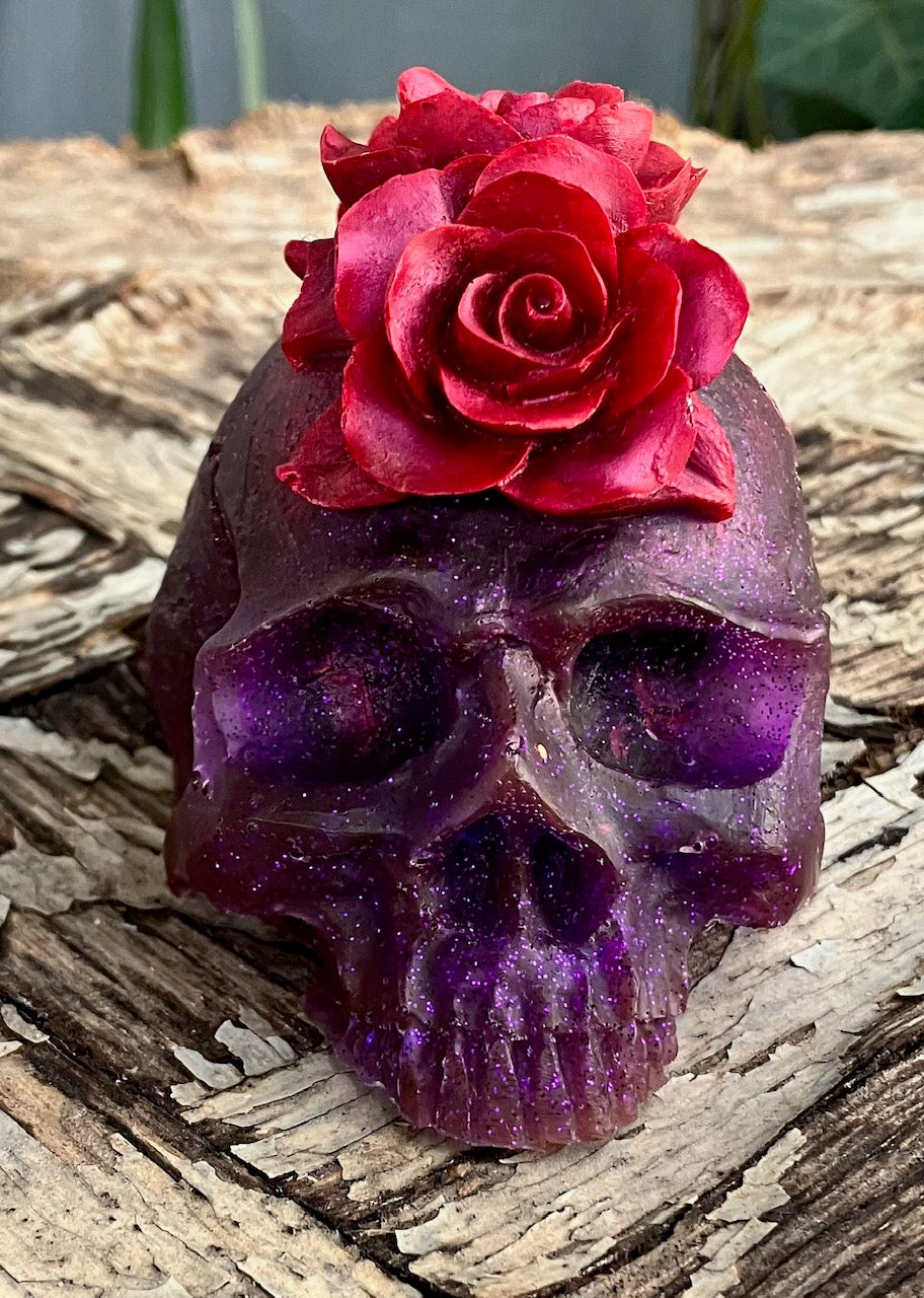 Resin SKULL with fairy lights