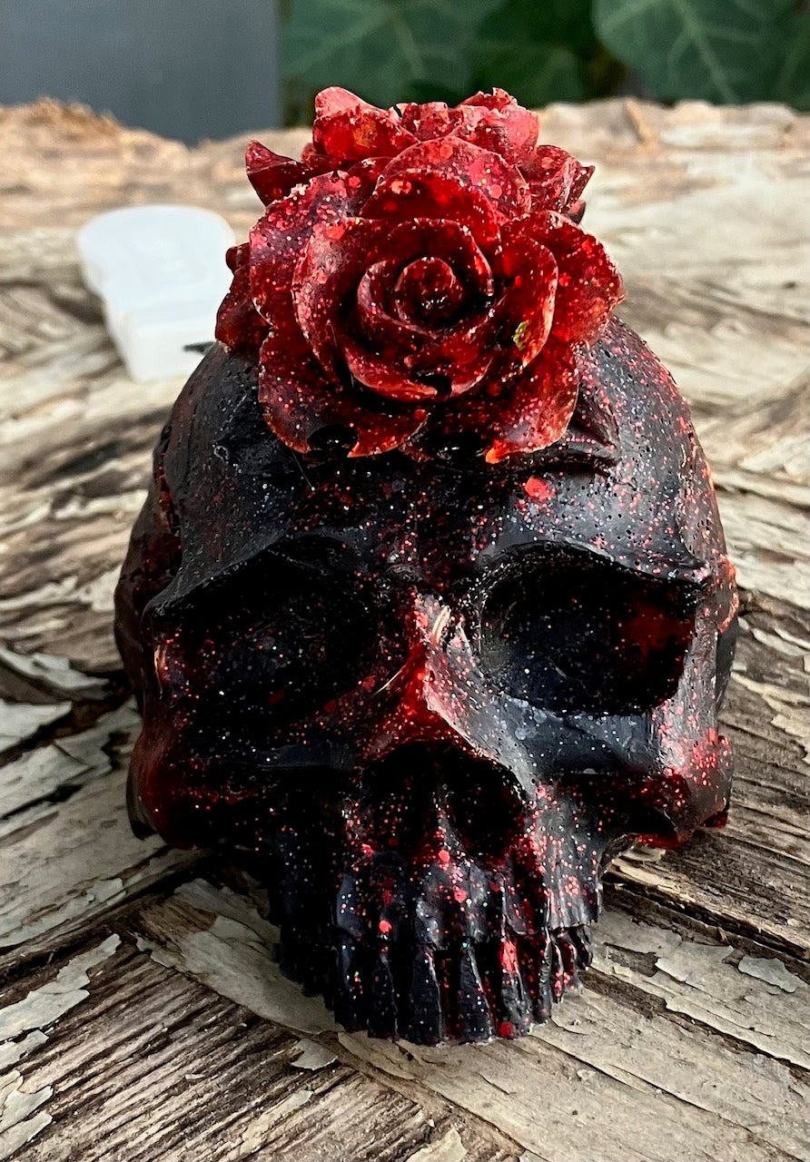 Resin SKULL with fairy lights