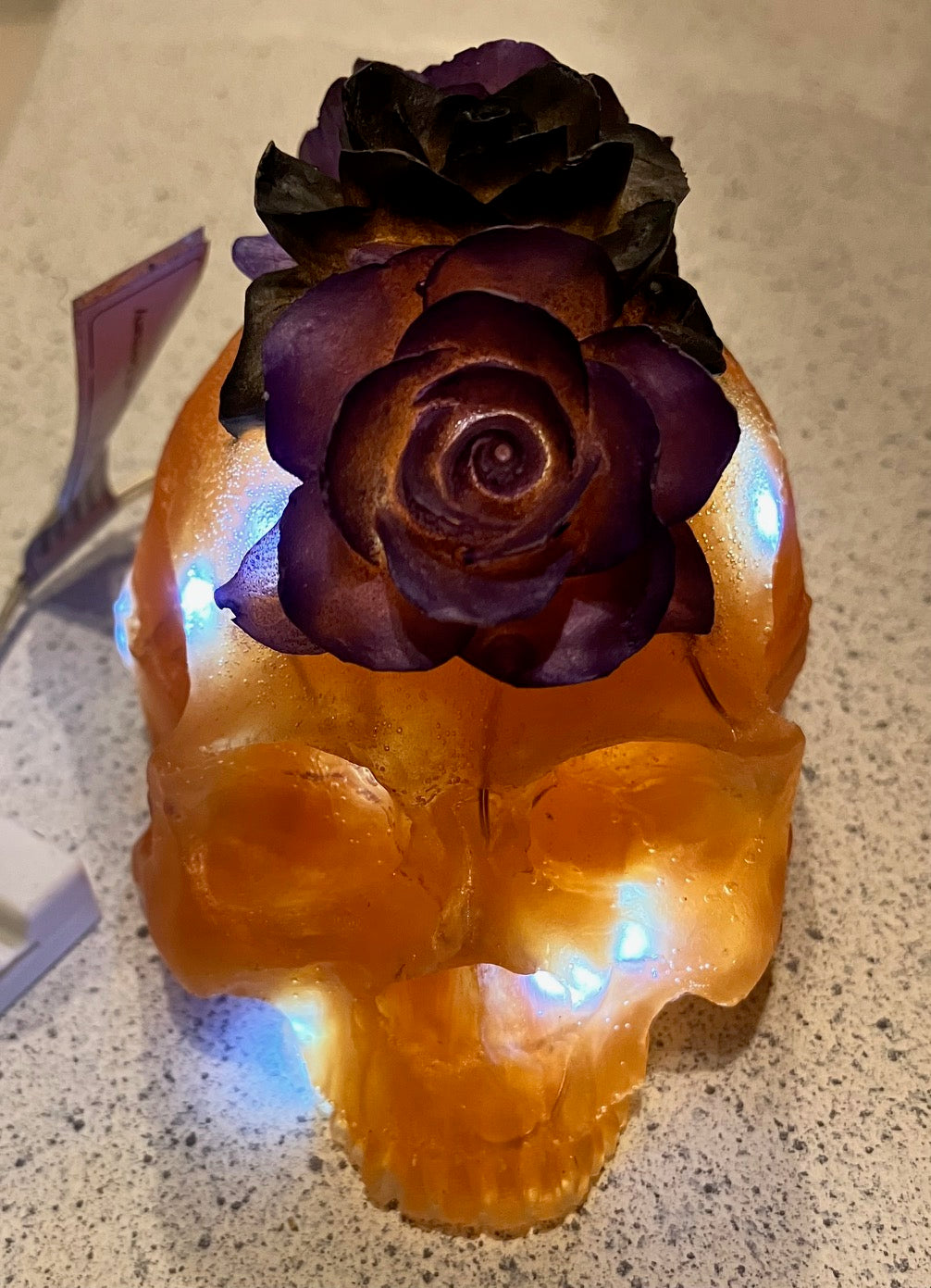 Resin SKULL with fairy lights