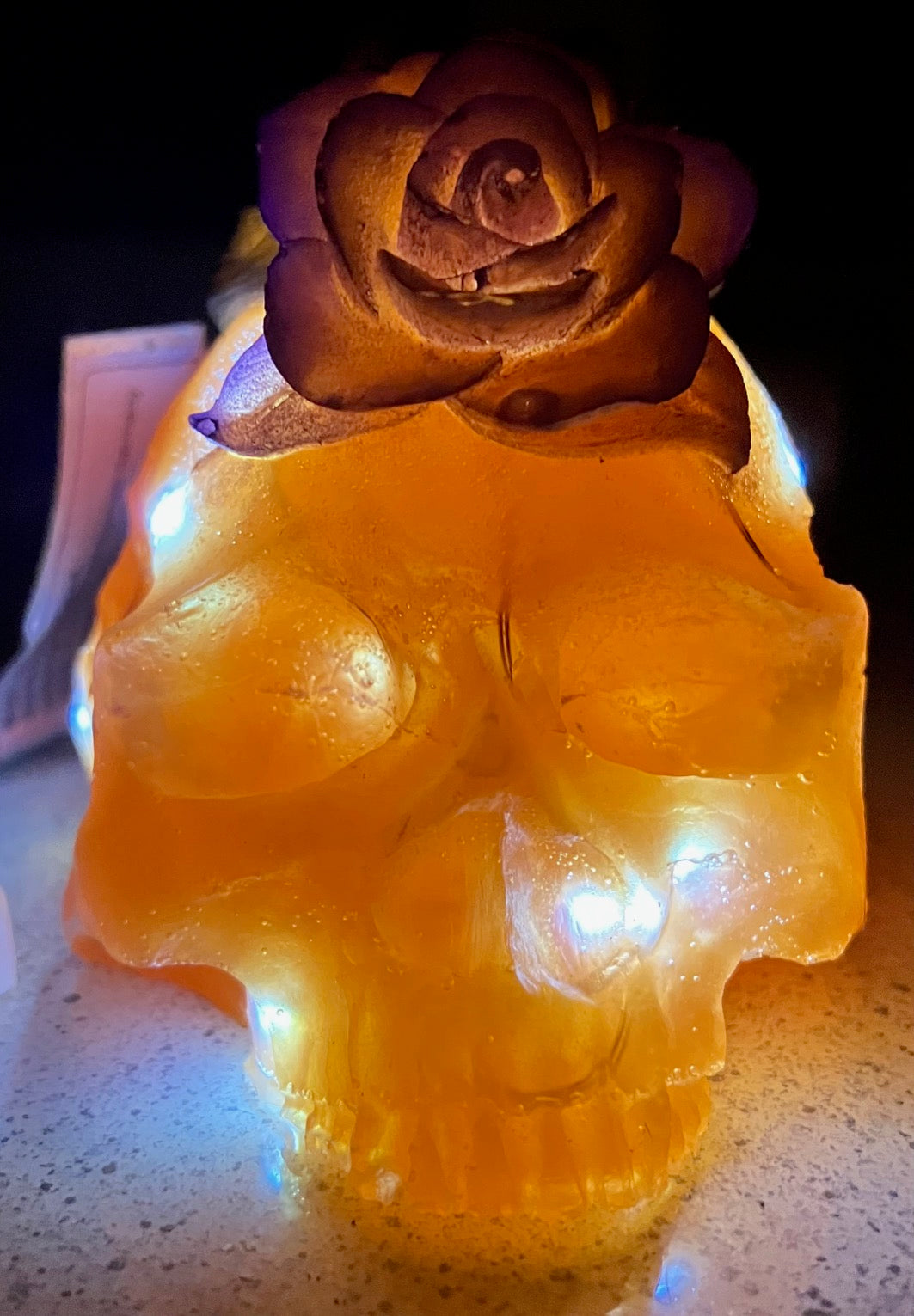 Resin SKULL with fairy lights