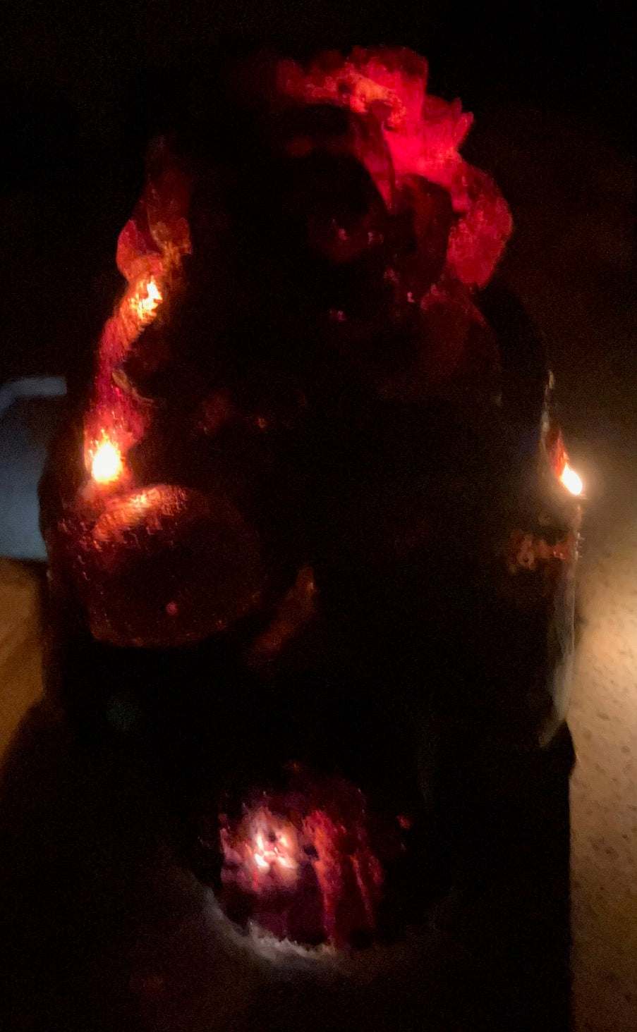 Resin SKULL with fairy lights