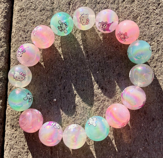 Sanrio bracelet with Glow HK beads