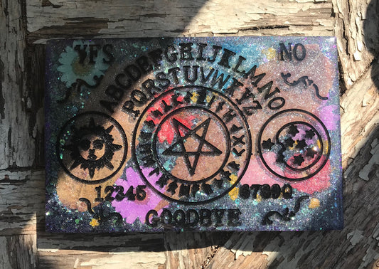 Mini resin Ouija Board with Flowers