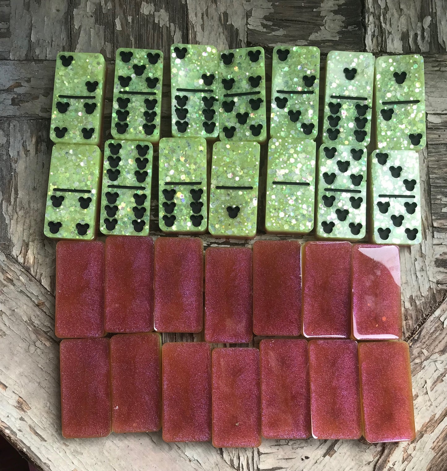 Glow in the dark Mouse head dominoes set