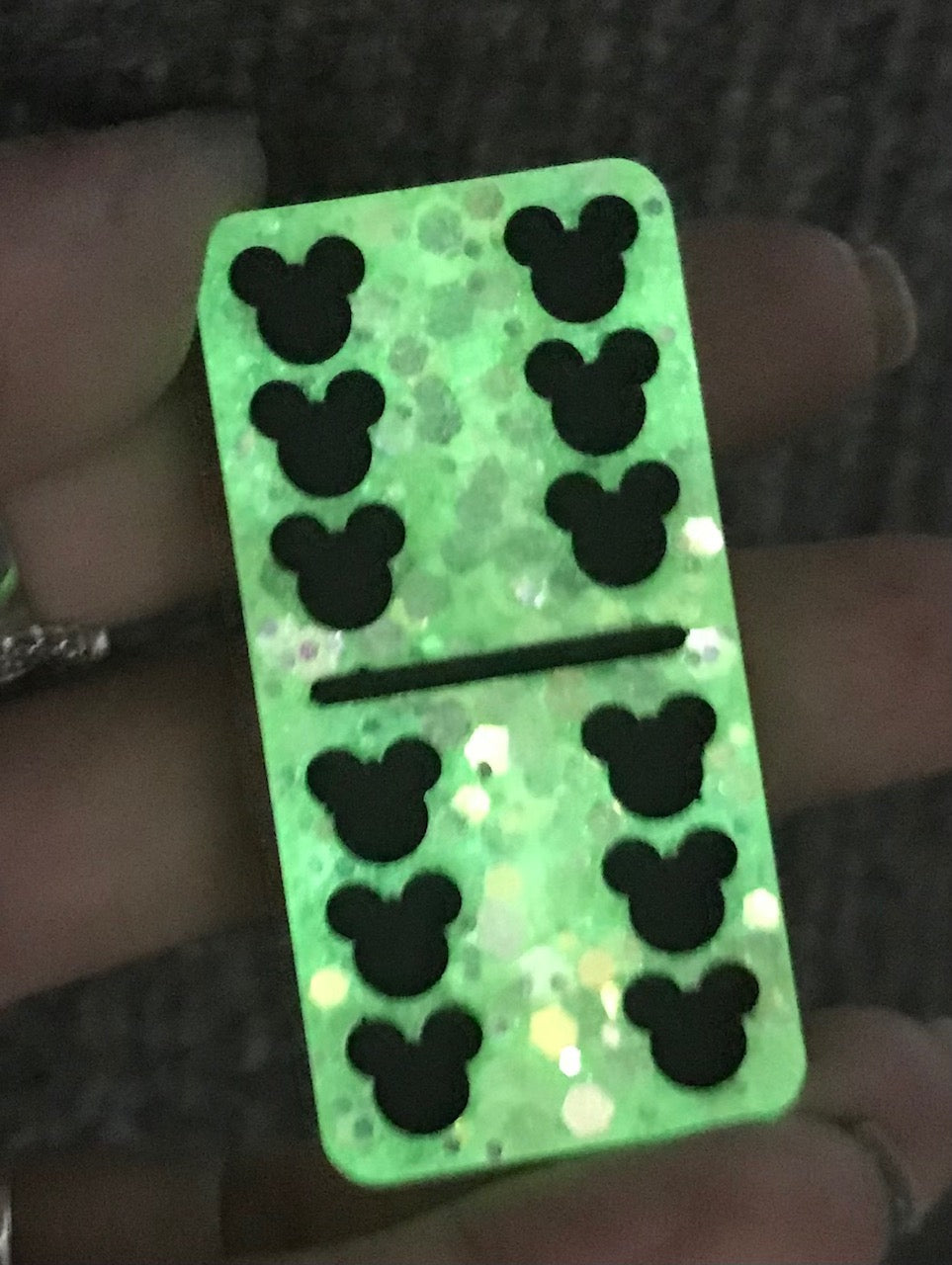 Glow in the dark Mouse head dominoes set