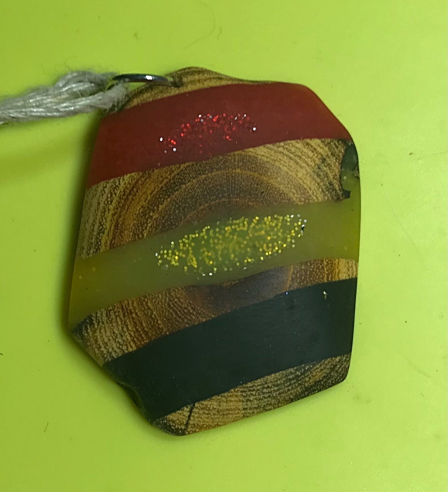 Resin & wood pendants