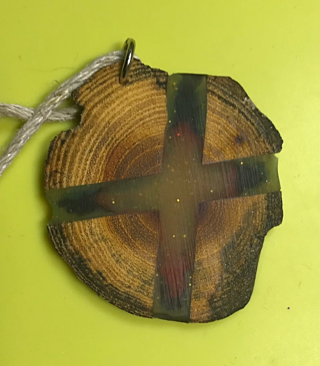 Resin & wood pendants