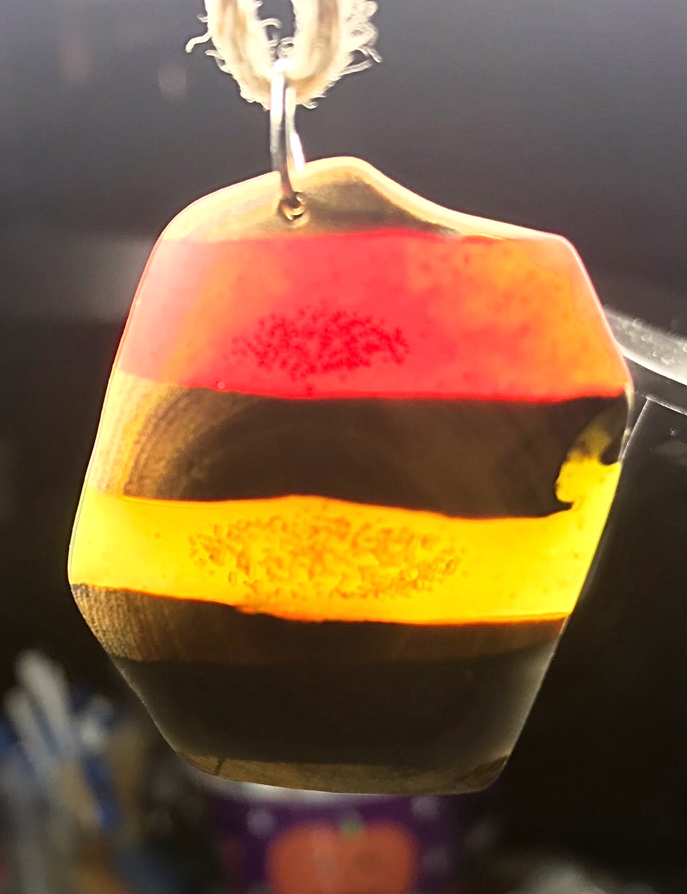 Resin & wood pendants