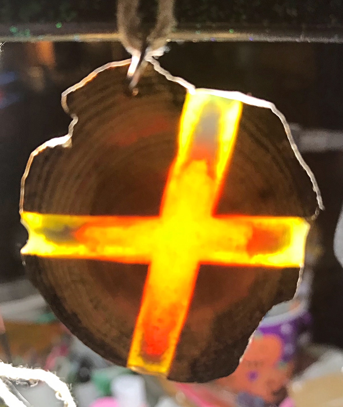 Resin & wood pendants