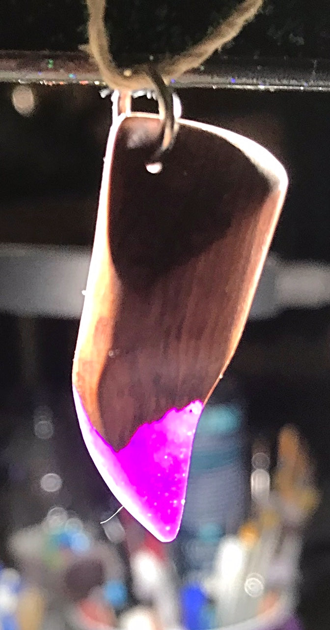 Resin & wood pendants