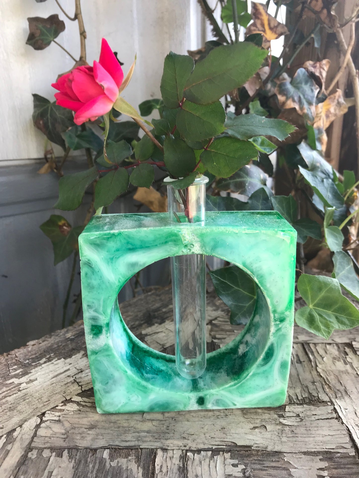Resin vases
