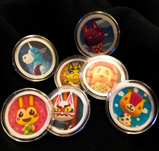 Animal Crossing New Horizons amiibo coins with case